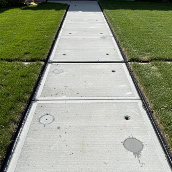 Concrete walkway after slab levelling repair