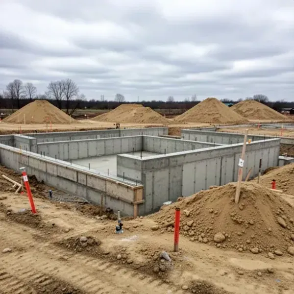 Foundation walls for new home in Komoka