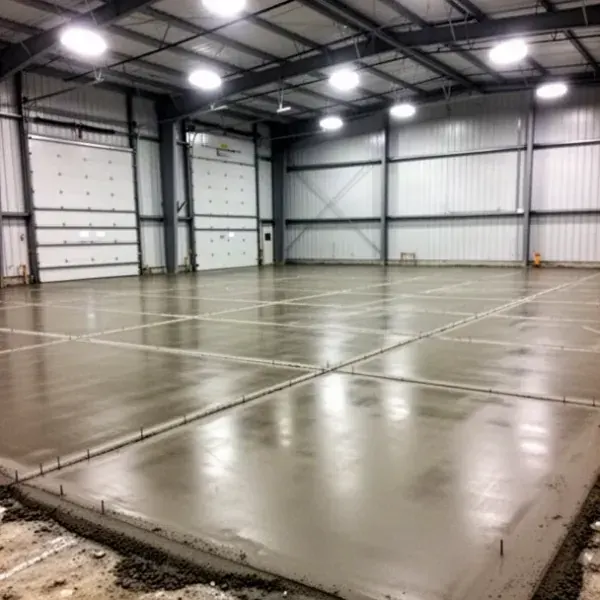 New warehouse concrete floor slab project